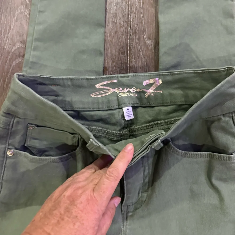 Seven7 Tummyless Olive Green Skinny Jeans - Picture 3 of 11